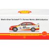 1998 Mitsubishi Lancer Evolution V GSR RHD (Right Hand Drive) Red and White with Yellow Stripes "Shell x Gran Turismo 7" Special Edition 1/64 Diecast Model Car by Tarmac Works - Image 2