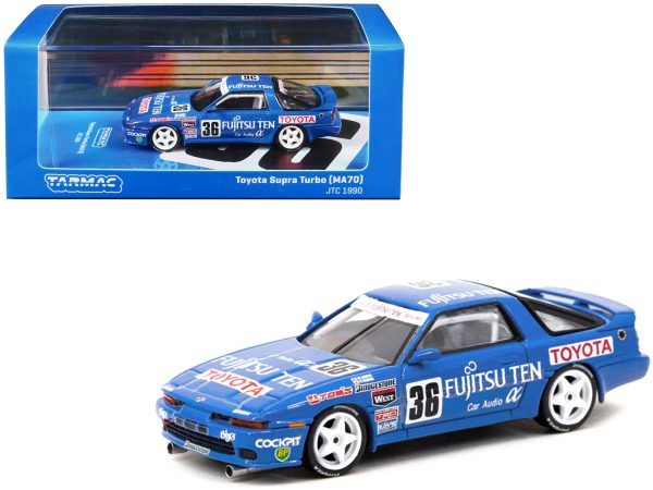 Toyota Supra Turbo (MA70) RHD (Right Hand Drive) #36 Masanori Sekiya - Hitoshi Ogawa JTC (Japanese Touring Car Championship) (1990) "Hobby64" Series 1/64 Diecast Model Car by Tarmac Works - Image 2