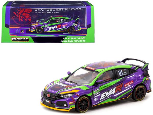 Honda Civic Type R FK8 RHD (Right Hand Drive) #01 "EVA RT TEST TYPE-01" "Hobby64" Series 1/64 Diecast Model Car by Tarmac Works - Image 2