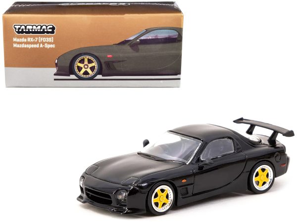 Mazda RX-7 FD3S Mazdaspeed A-Spec Brilliant Black "Global64" Series 1/64 Diecast Model by Tarmac Works - Image 3