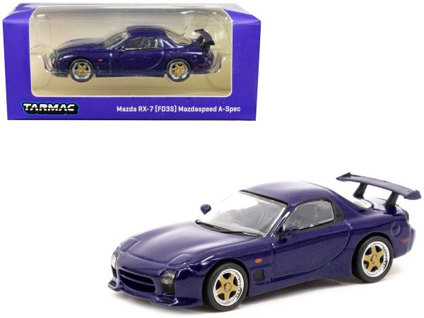 Mazda RX-7 FD3S Mazdaspeed A-Spec RHD (Right Hand Drive) Innocent Blue Mica "Global64" Series 1/64 Diecast Model Car by Tarmac Works - Image 2