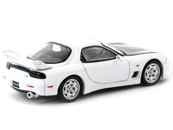 Mazda RX-7 (FD3S) Mazdaspeed A-Spec RHD (Right Hand Drive) Chaste White with Carbon Hood "Global64" Series 1/64 Diecast Model Car by Tarmac Works - Image 2