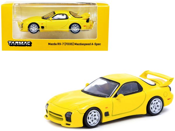 Mazda RX-7 (FD3S) Mazdaspeed A-Spec RHD (Right Hand Drive) Competition Yellow Mica "Global64" Series 1/64 Diecast Model Car by Tarmac Works - Image 2