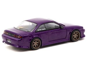 Nissan VERTEX Silvia S14 RHD (Right Hand Drive) Purple Metallic "Global64" Series 1/64 Diecast Model Car by Tarmac Works