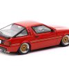 Mitsubishi Starion RHD (Right Hand Drive) Bright Red with Black Stripes "Road64" Series 1/64 Diecast Model Car by Tarmac Works