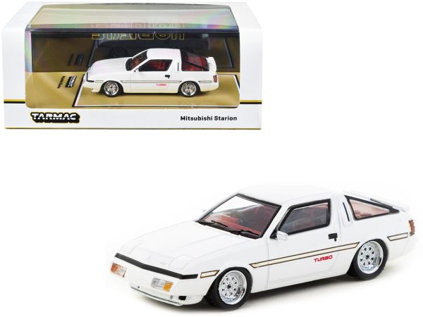 Mitsubishi Starion Turbo RHD (Right Hand Drive) White Metallic "Road64" Series 1/64 Diecast Model Car by Tarmac Works - Image 2