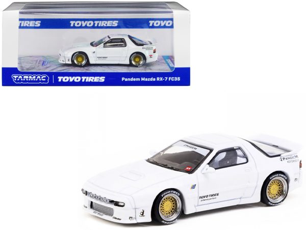 Mazda RX-7 FC3S "Pandem" White "Toyo Tires" "Road64" Series 1/64 Diecast Model Car by Tarmac Works - Image 2