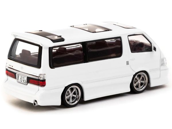 Toyota Hiace Wagon Custom Van RHD (Right Hand Drive) White "Special Edition" "Road64" Series 1/64 Diecast Model Car by Tarmac Works - Image 2