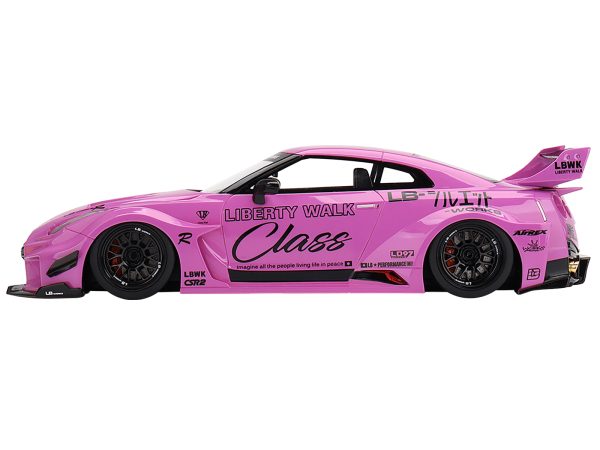 Nissan 35GT-RR Ver. 1 LB-Silhouette Works GT RHD (Right Hand Drive) "Class" Pink with Graphics 1/18 Model Car by Top Speed - Image 2