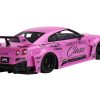 Nissan 35GT-RR Ver. 1 LB-Silhouette Works GT RHD (Right Hand Drive) "Class" Pink with Graphics 1/18 Model Car by Top Speed