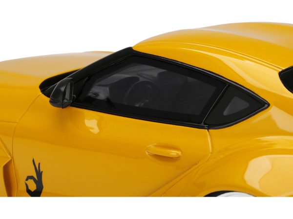 Toyota Pandem GR Supra V1.0 Yellow with Graphics 1/18 Model Car by Top Speed - Image 3
