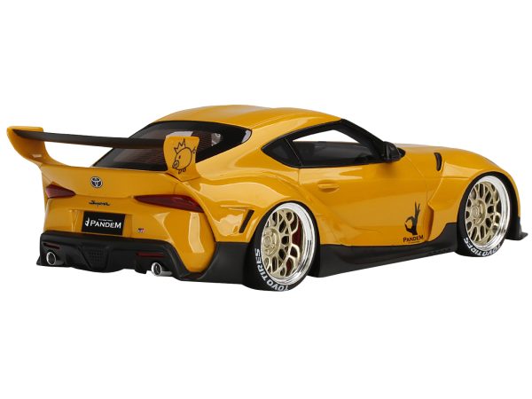 Toyota Pandem GR Supra V1.0 Yellow with Graphics 1/18 Model Car by Top Speed - Image 2