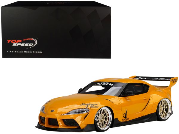 Toyota Pandem GR Supra V1.0 Yellow with Graphics 1/18 Model Car by Top Speed - Image 4
