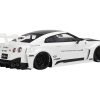 Nissan 35GT-RR Ver. 2 LB-Silhouette Works GT RHD (Right Hand Drive) White with Black Hood and Top 1/18 Model Car by Top Speed - Image 2