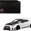 Nissan 35GT-RR Ver. 2 LB-Silhouette Works GT RHD (Right Hand Drive) White with Black Hood and Top 1/18 Model Car by Top Speed - Image 3