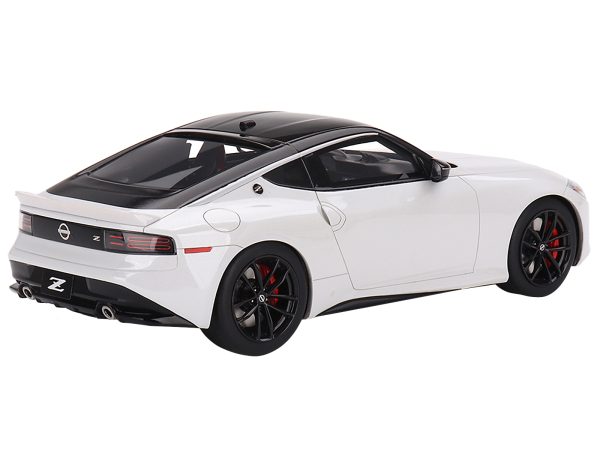 2023 Nissan Z Performance Everest White with Black Top 1/18 Model Car by Top Speed - Image 2