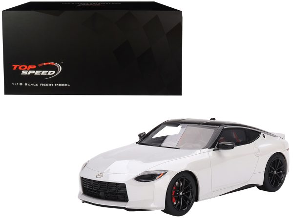 2023 Nissan Z Performance Everest White with Black Top 1/18 Model Car by Top Speed - Image 4