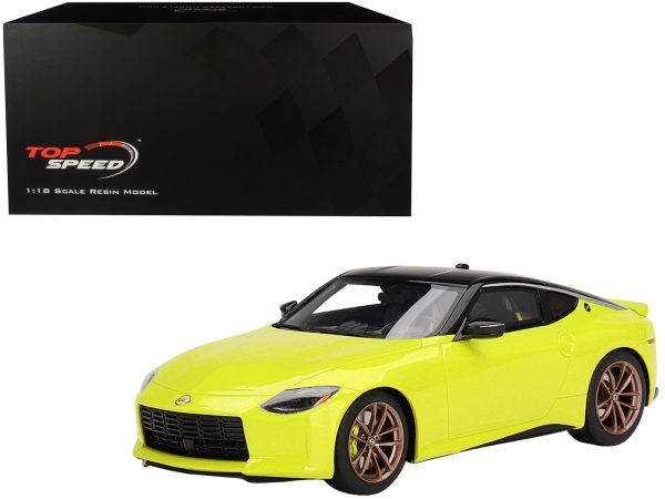 2023 Nissan Z Proto Spec Ikazuchi Yellow with Black Top 1/18 Model Car by Top Speed - Image 4