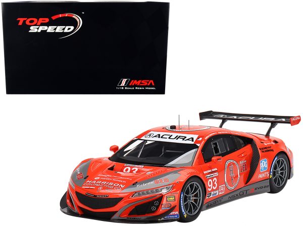 Acura NSX GT3 EVO22 #93 Ashton Harrison - Kyle Marcelli - Tom Long "WTR Racers Edge Motorsports" 12 Hours of Sebring (2022) 1/18 Model Car by Top Speed - Image 2