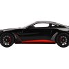 Aston Martin V12 Vantage RHD (Right Hand Drive) Jet Black with Red Accents 1/18 Model Car by Top Speed - Image 4