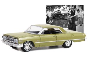1963 Chevrolet Impala SS Special Gold Metallic Paint "50 Millionth Chevrolet Produced" "Hobby Exclusive" Series 1/64 Diecast Model by Greenlight