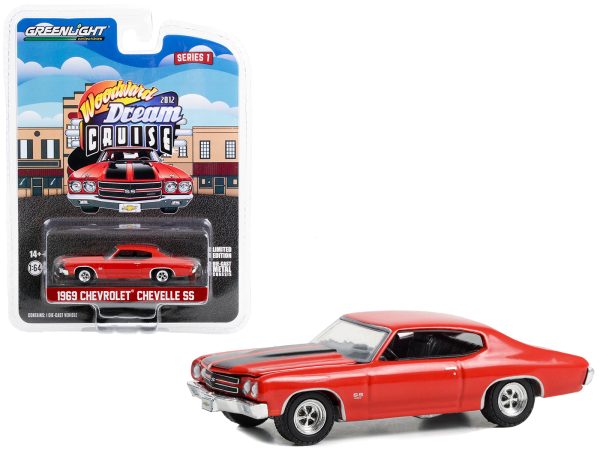 1969 Chevrolet Chevelle SS Red with Black Stripes "18th Annual Woodward Dream Cruise Featured Heritage Vehicle" (2012) "Woodward Dream Cruise" Series 1 1/64 Diecast Model Car by Greenlight - Image 2