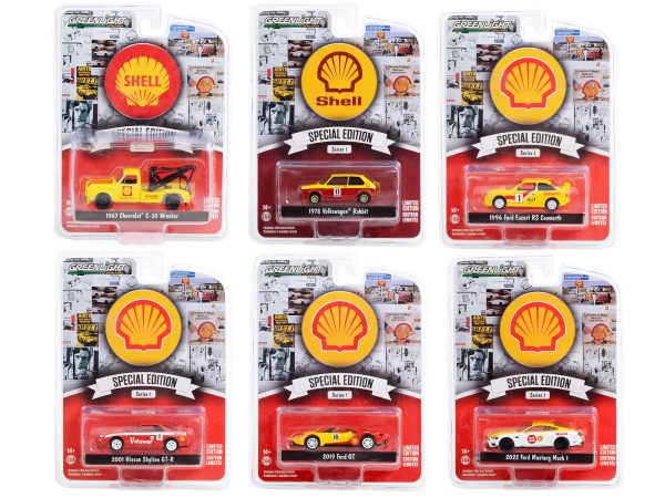 "Shell Oil Special Edition" 6 piece Set Series 1 1/64 Diecast Model Cars by Greenlight - Image 2