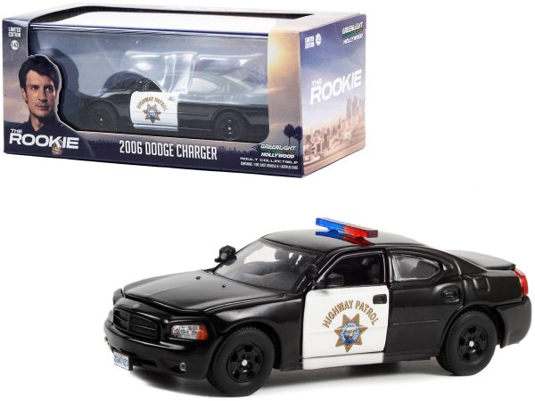 2006 Dodge Charger Police CHP (California Highway Patrol) Black "The Rookie" (2018-Current) TV Series 1/43 Diecast Model Car by Greenlight - Image 2