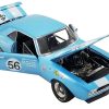 1967 Chevrolet Camaro Z/28 Trans Am #56 "Dana Chevrolet Southgate" Light Blue with White Stripes and Graphics Limited Edition to 600 pieces Worldwide "ACME Exclusive" Series 1/18 Diecast Model Car by GMP