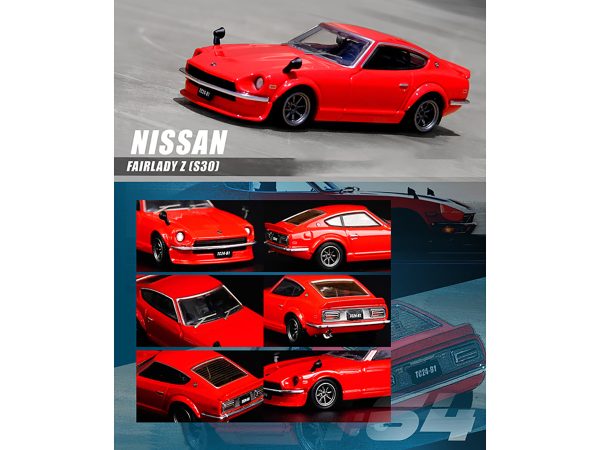 Nissan Fairlady Z (S30) RHD (Right Hand Drive) Red 1/64 Diecast Model Car by Inno Models - Image 2