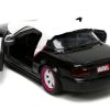 1990 Mazda Miata Black and White with Graphics and Ghost Spider Diecast Figure "Spider-Man" "Marvel" Series 1/32 Diecast Model Car by Jada - Image 2