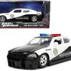 2006 Dodge Charger Police Black and White "Policia Civil" "Fast & Furious" Series 1/24 Diecast Model Car by Jada - Image 4