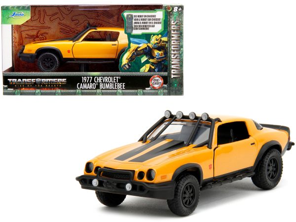 1977 Chevrolet Camaro Off-Road Version Yellow Metallic with Black Stripes "Transformers: Rise of the Beasts" (2023) Movie "Hollywood Rides" Series 1/32 Diecast Model Car by Jada - Image 5