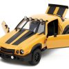1977 Chevrolet Camaro Off-Road Version "Bumblebee" Yellow Metallic with Black Stripes and Transformers Logo Diecast Statue "Transformers: Rise of the Beasts" (2023) Movie "Hollywood Rides" Series 1/24 Diecast Model Car by Jada - Image 2