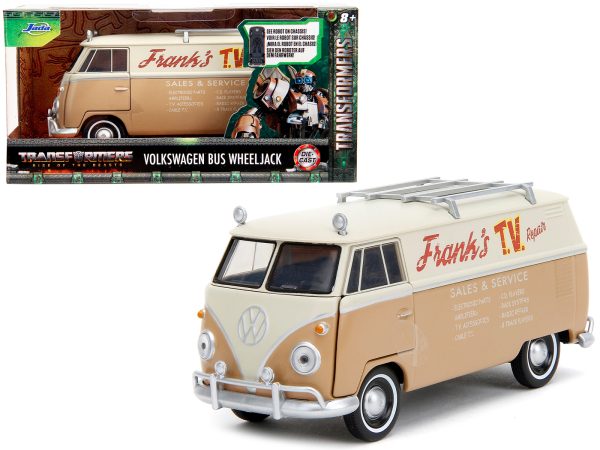 Volkswagen Bus "WheelJack" Tan and Beige "Frank's TV Repair" "Transformers: Rise of the Beasts" (2023) Movie "Hollywood Rides" Series 1/32 Diecast Model Car by Jada - Image 4