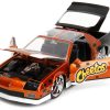1985 Chevrolet Camaro Z/28 Orange Metallic with Graphics and Chester Cheetah Diecast Figure "Cheetos" "Hollywood Rides" Series 1/24 Diecast Model Car by Jada - Image 5