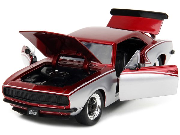 1967 Chevrolet Camaro Candy Red and Silver Metallic "Bigtime Muscle" Series 1/24 Diecast Model Car by Jada - Image 5
