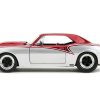 1967 Chevrolet Camaro Candy Red and Silver Metallic "Bigtime Muscle" Series 1/24 Diecast Model Car by Jada - Image 3