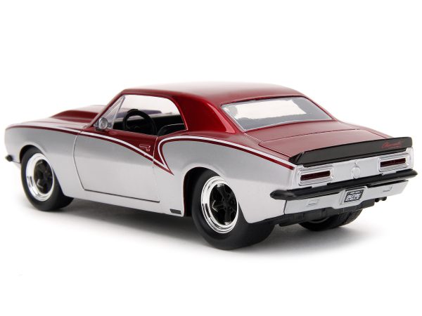 1967 Chevrolet Camaro Candy Red and Silver Metallic "Bigtime Muscle" Series 1/24 Diecast Model Car by Jada - Image 2
