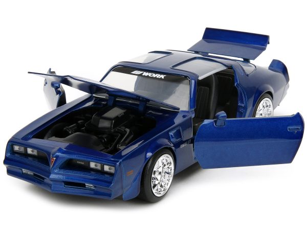1977 Pontiac Firebird Trans Am Blue Metallic "Bigtime Muscle" Series 1/24 Diecast Model Car by Jada - Image 3
