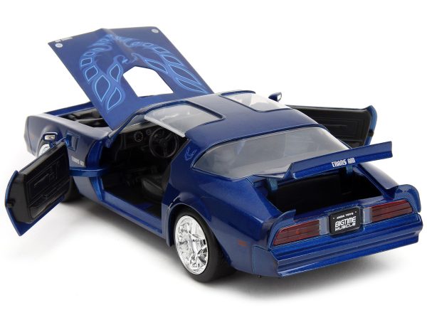 1977 Pontiac Firebird Trans Am Blue Metallic "Bigtime Muscle" Series 1/24 Diecast Model Car by Jada - Image 4