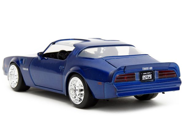 1977 Pontiac Firebird Trans Am Blue Metallic "Bigtime Muscle" Series 1/24 Diecast Model Car by Jada - Image 2