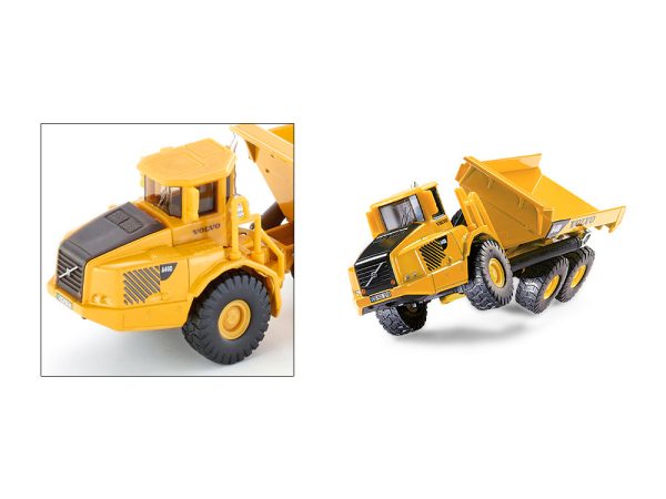Volvo A40D Dump Truck Yellow 1/87 (HO) Diecast Model by Siku - Image 3
