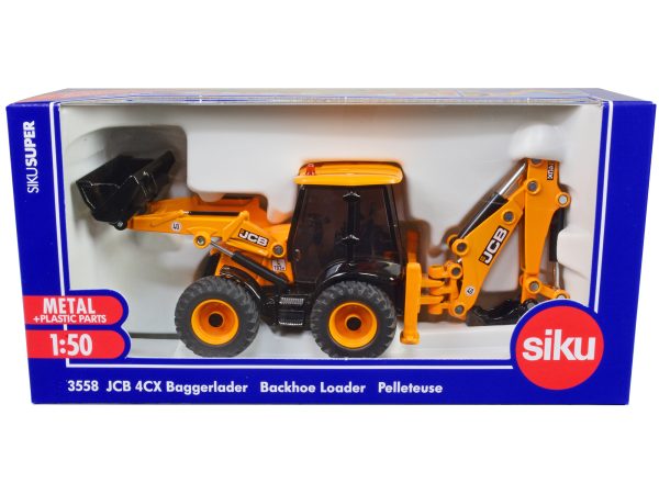 JCB 4CX Back Hoe Loader Yellow 1/50 Diecast Model by Siku - Image 3